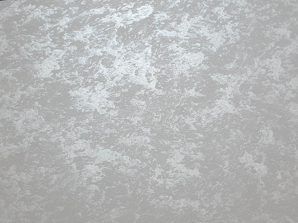 Декоративная краска с флоками Алюр Томан. Классическое нанесение. База Серебро