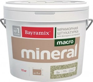 Мраморная штукатурка с крупной цветной крошкой Bayramix Macro Mineral