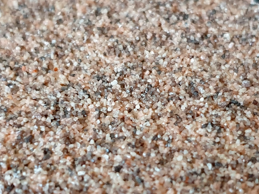 Мраморная штукатурка с мелкой цветной крошкой Bayramix Micro Mineral. Цвет 681. Нанесение крошкомётом. Вид вблизи Мраморная штукатурка с мелкой цветной крошкой Bayramix Micro Mineral. Цвет 681. Нанесение крошкомётом. Вид вблизи