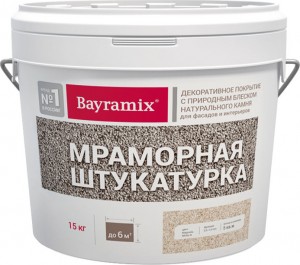 Фактурная штукатурка с цветной крошкой Bayramix Мраморная