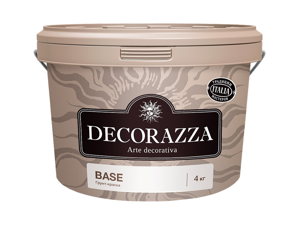 Грунтовочная краска Decorazza Base. Ведро 4 килограмма или 2,7 литра