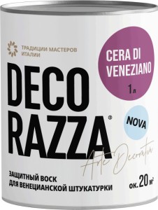 Воск для венецианской штукатурки Decorazza Cera di Veneziano Nova