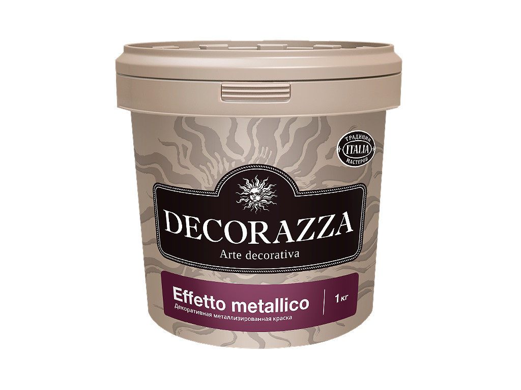 Металлизированная краска Decorazza Effeto Metallico. Ведро 1 килограмм