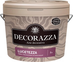 Перламутровая краска с перламутровым песком Decorazza Lucetezza