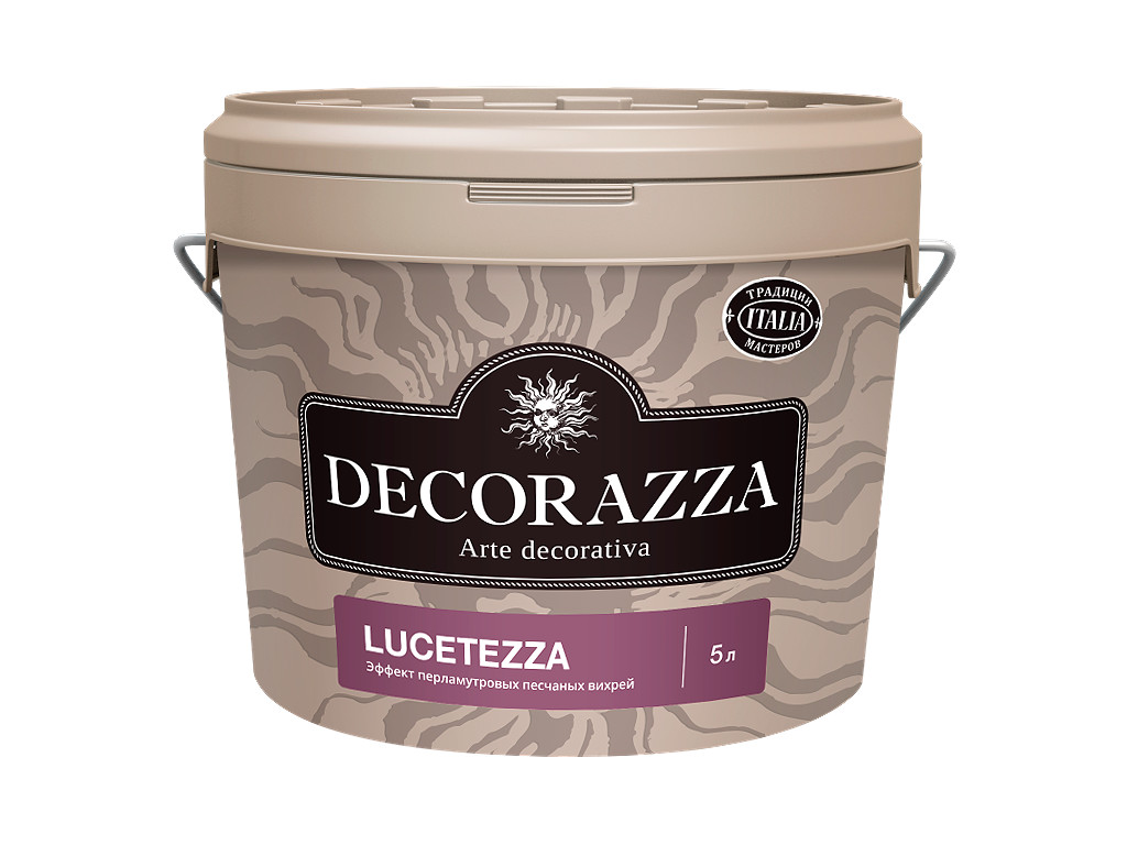 Перламутровая краска с перламутровым песком Decorazza Lucetezza. Ведро 5 литров