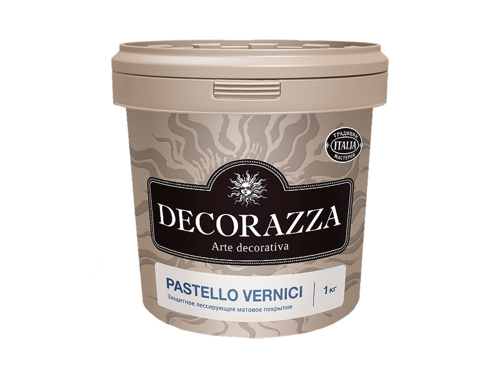 Матовый колеруемый лак Decorazza Pastello Vernici. Ведро 1 килограмм