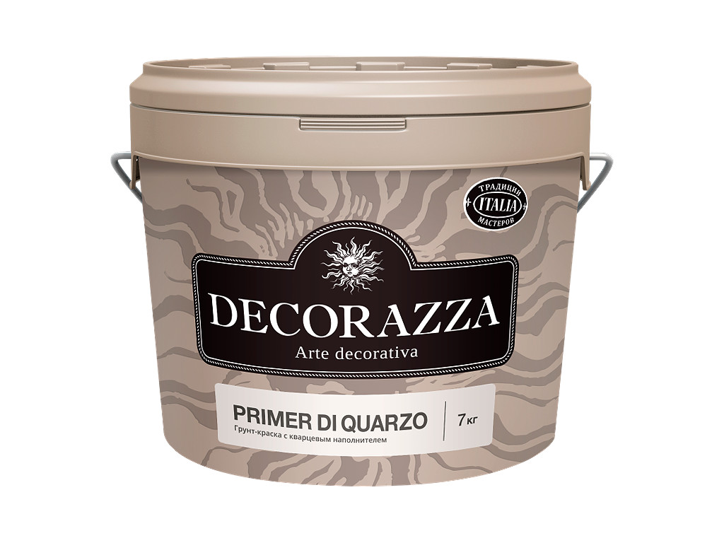 Грунтовочная краска с песком Decorazza Primer di Quarzo. Ведро 7 килограмм или 5,6 литра