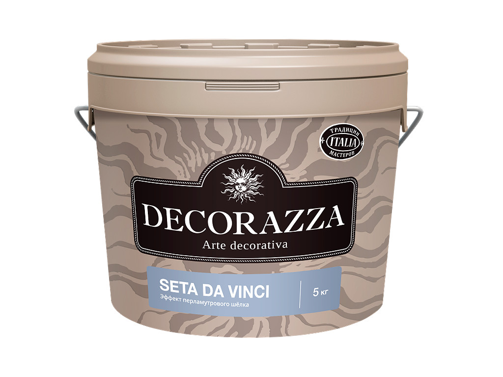 Перламутровая краска с эффектом шёлка Decorazza Seta da Vinchi. Ведро 5 килограмм
