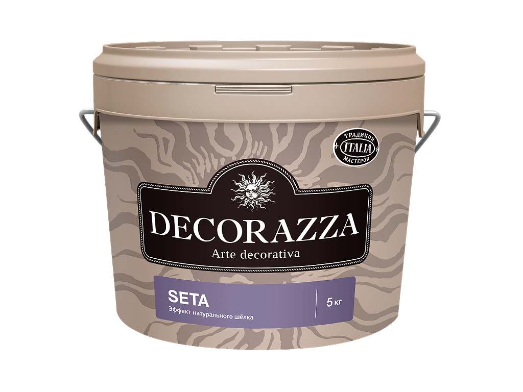 Перламутровая краска с эффектом шёлка Decorazza Seta. Ведро 5 килограмм