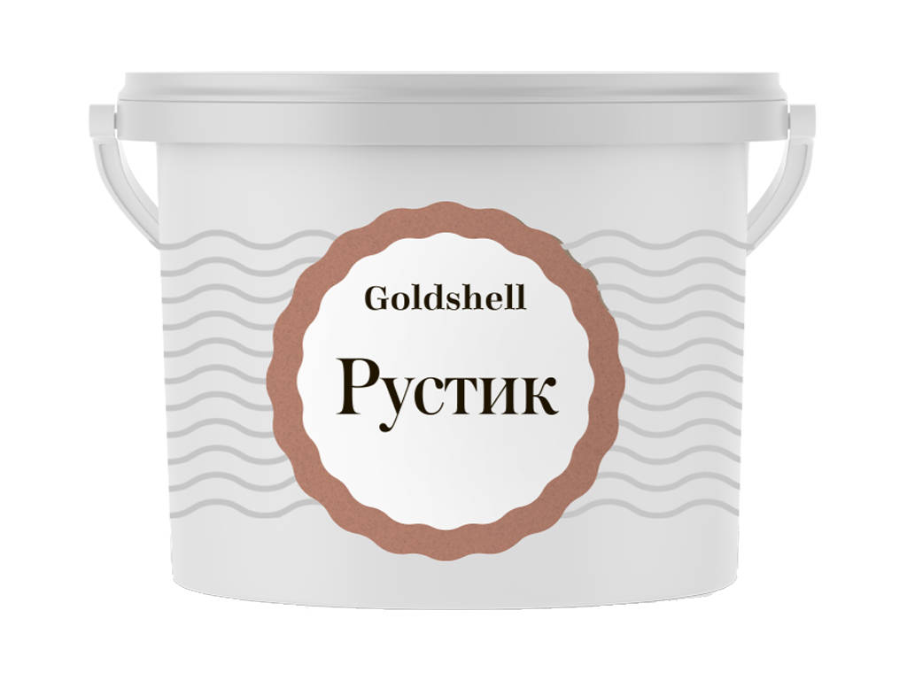 Фактурная штукатурка с волокнистым наполнителем Goldshell Рустик. Ведро 16 килограмм