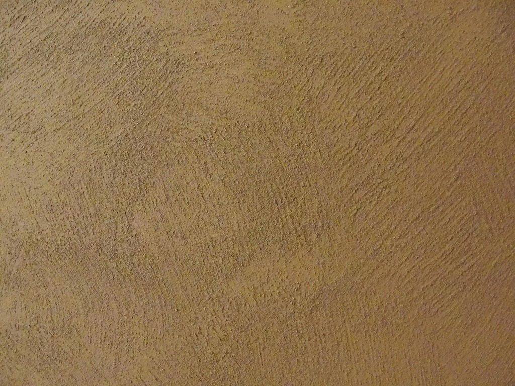 Матовая краска с мелким песком Oikos Biamax 3. Нанесение с кистевым эффектом. Цвет B595. Вид вблизи