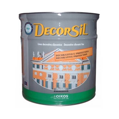 Decorsil Firenze (Декорсил Фирензе) - силоксановая фасадная краска от Oikos. Упаковка