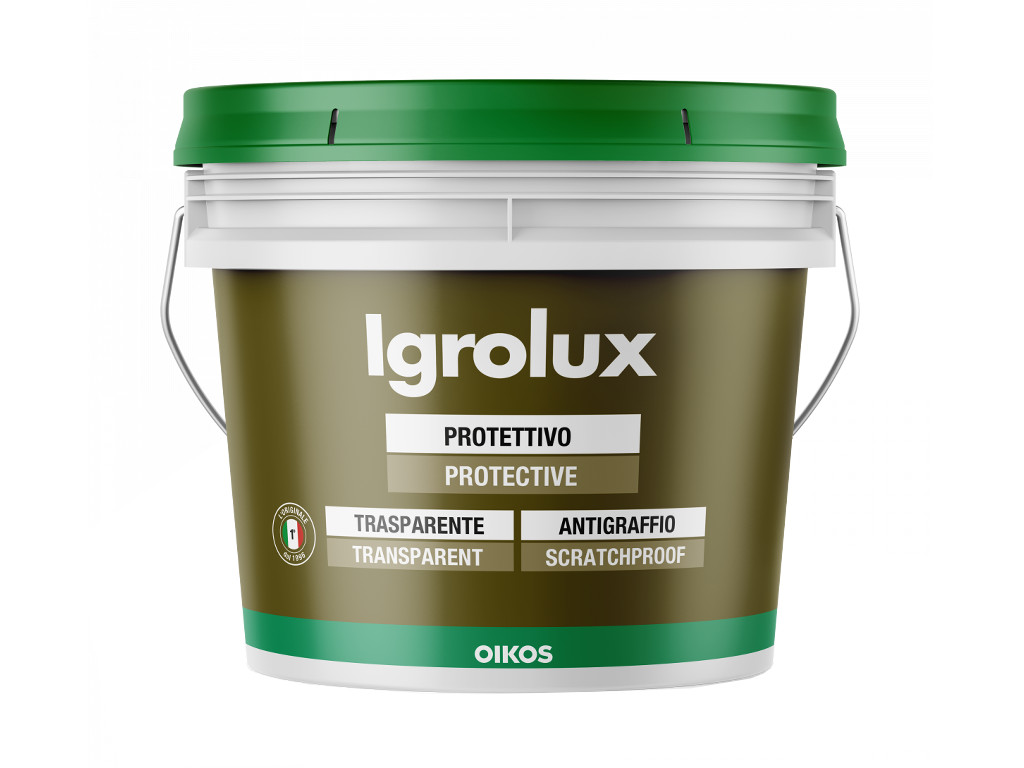 Защитный лак Oikos Igrolux. Ведро 2,25 литра Защитный лак Oikos Igrolux. Ведро 2,25 литра