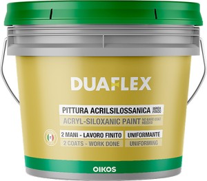 Матовая эластичная краска с мелким песком Oikos Duaflex 3