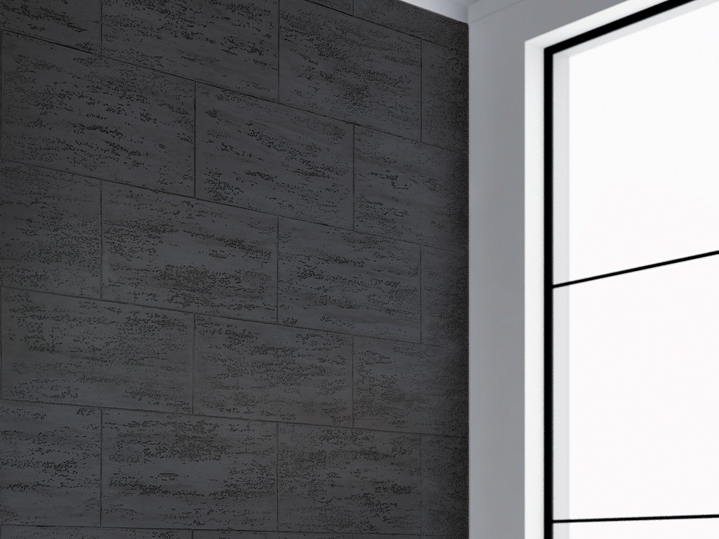 Фактурная штукатурка Oikos Travertino Romano Design. Имитация травертина на стене. Цвет Black Фактурная штукатурка Oikos Travertino Romano Design. Имитация травертина на стене. Цвет Black