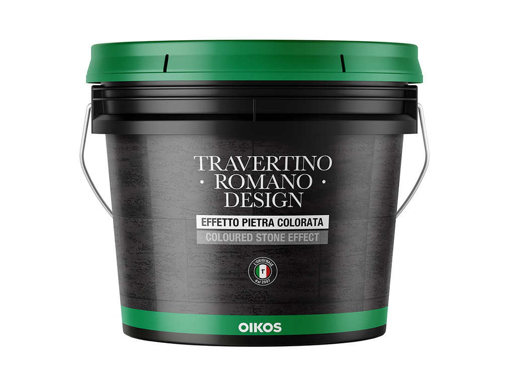 Фактурная штукатурка Oikos Travertino Romano Design. Ведро 20 килограмм Фактурная штукатурка Oikos Travertino Romano Design. Ведро 20 килограмм