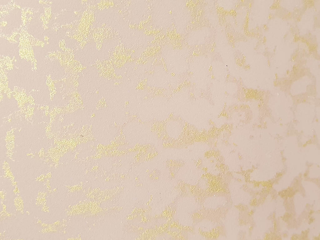 Металлизированная краска Senideco Prestige. Нанесение морской губкой на цветную основу. База Золото