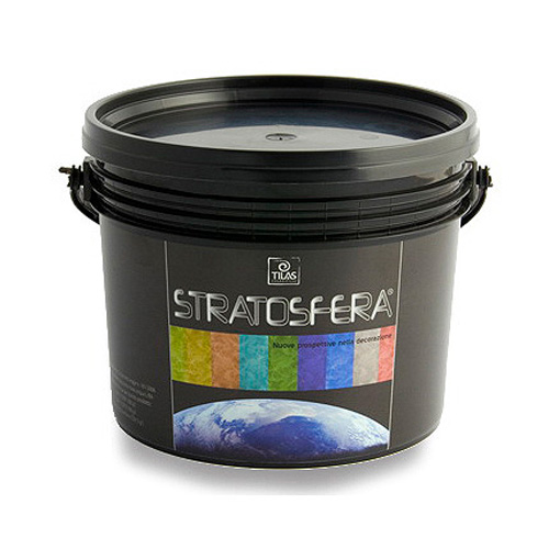 Stratosfera (Стратосфера) - перламутровая краска с песком от TILAS. Упаковка