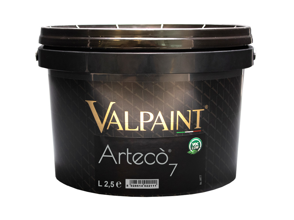Матовая краска с белыми флоками Valpaint Arteco 7. Ведро 2,5 литра