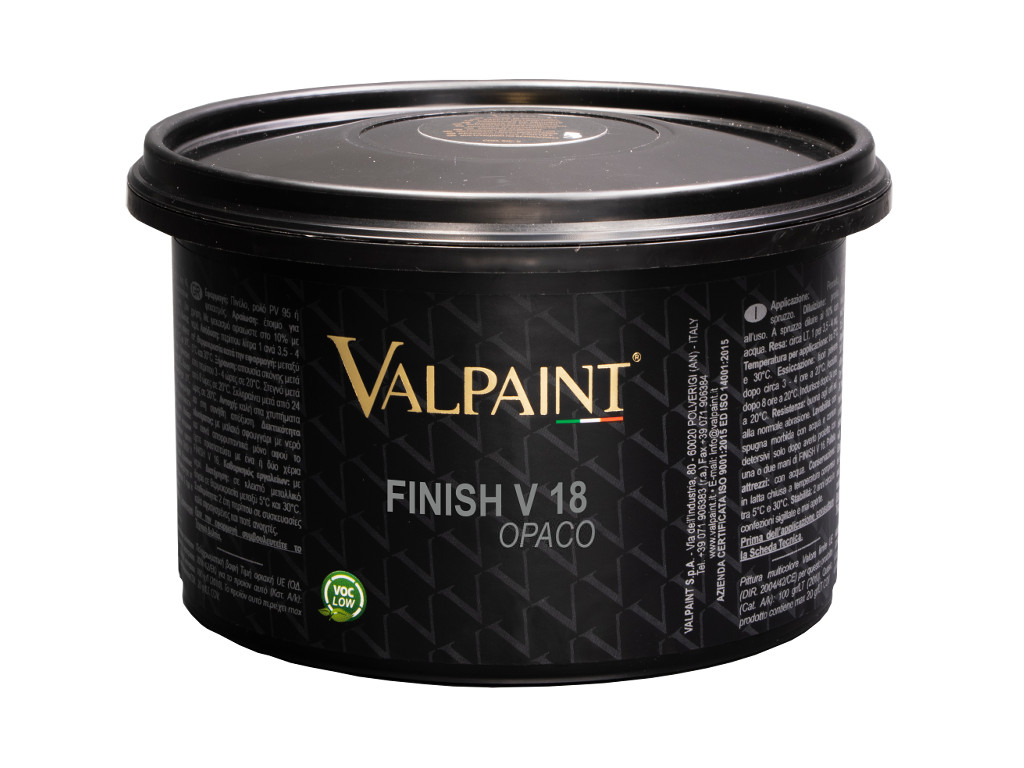 Матовый защитный лак Valpaint Finish V18 Opaco. Банка 1 литр
