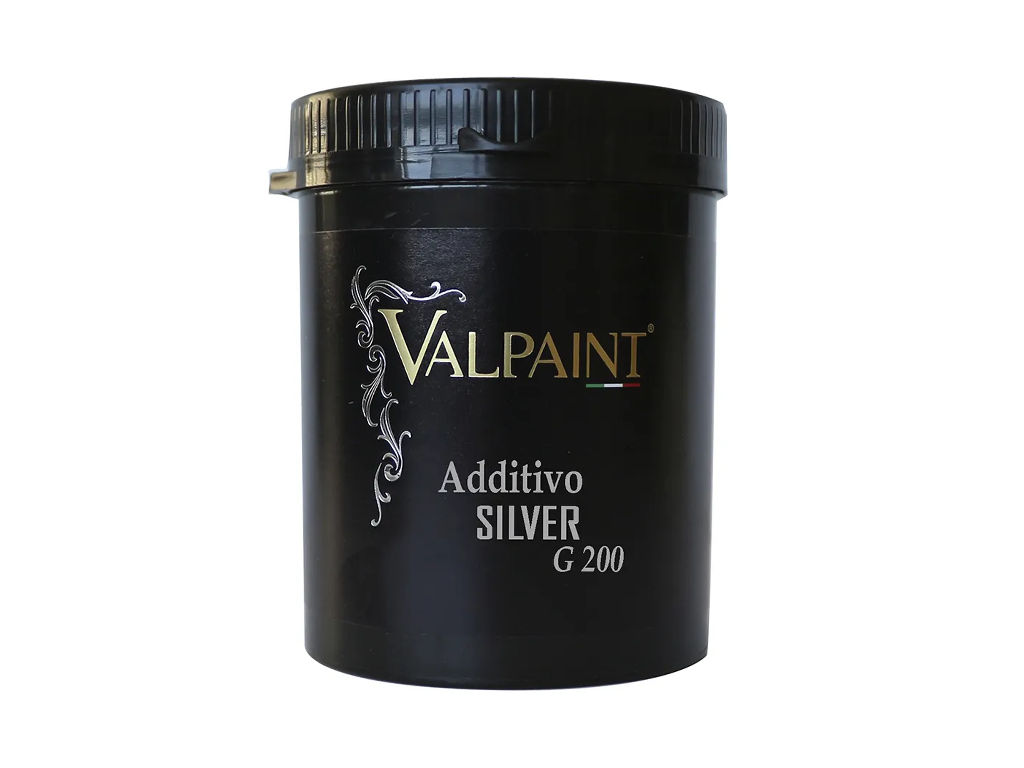Декоративная добавка серебряного цвета Valpaint Additivo Silver G200. Банка 250 миллилитров