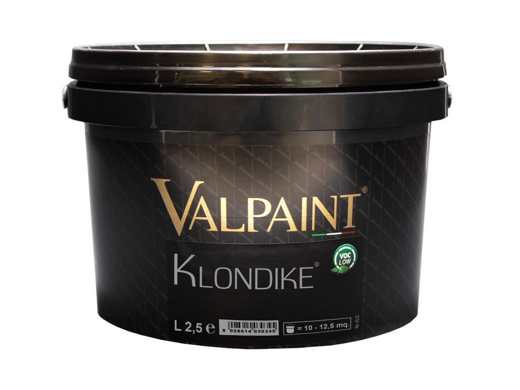 Сатиновая краска с тёмными флоками Valpaint Klondike. Ведро 2,5 литра