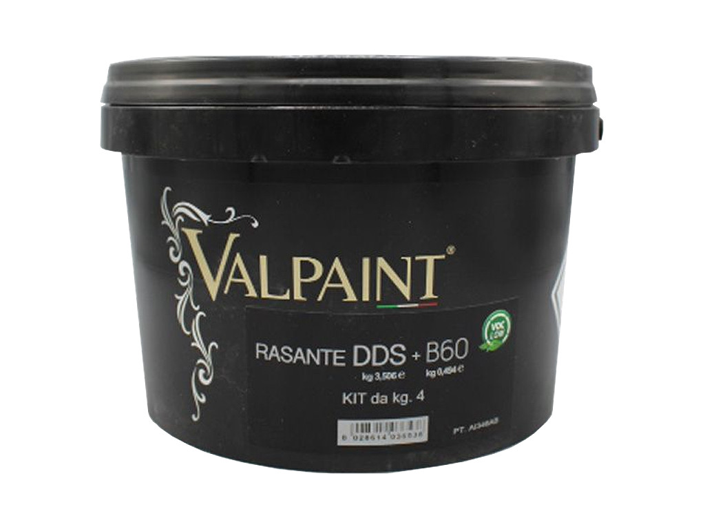 Двухкомпонентная шпатлёвка Valpaint Rasante DDS. Ведро 4 килограмма