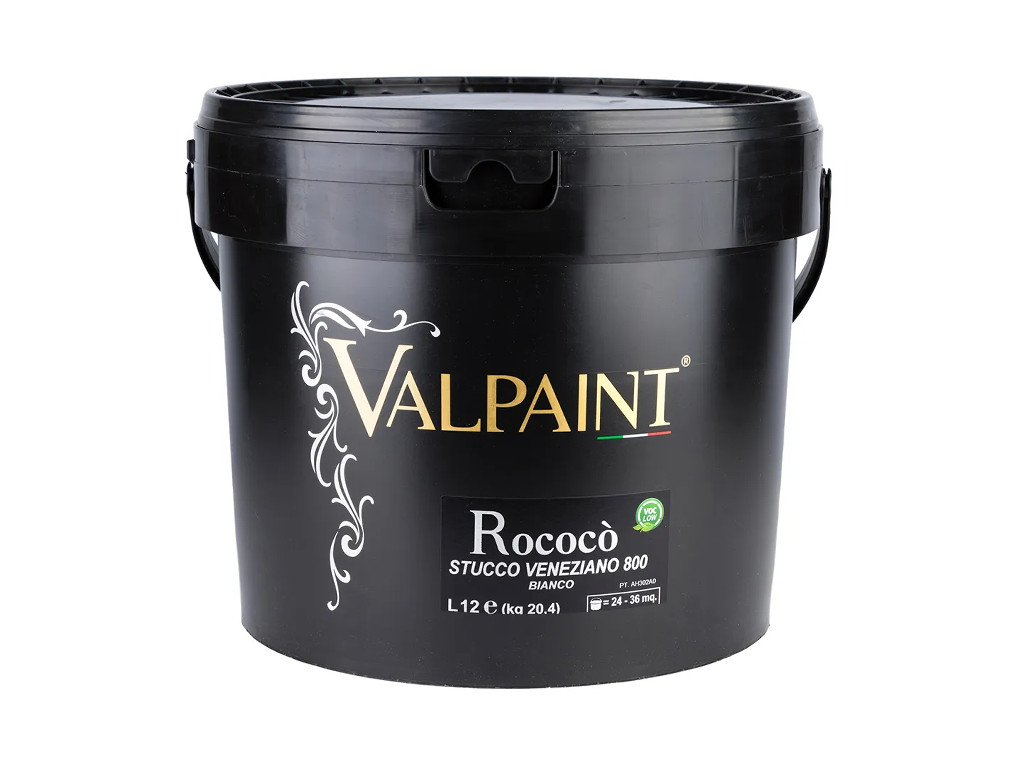 Полуглянцевая венецианская штукатурка Valpaint Rococo Stucco Veneziano 800. Ведро 12 литров