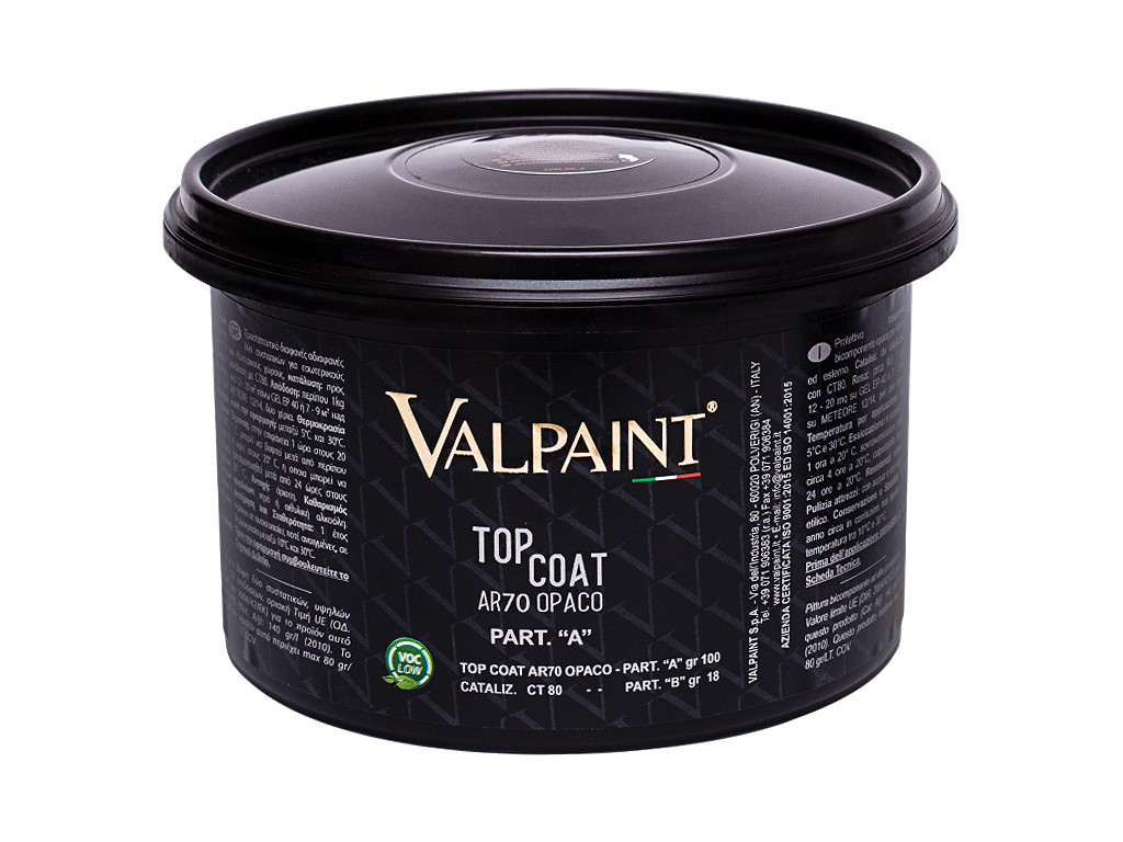 Матовый защитный лак Valpaint Top Coat AR70 Opaco. Банка 1 литр